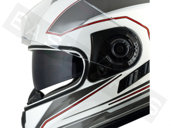 Helm Integral CGM 304G Vancouver Weiß Glänzend (Doppelvisier) S